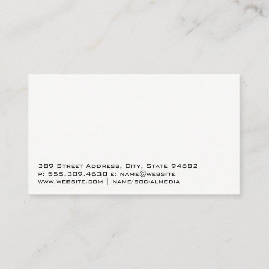 Runners Top Uitzicht Visitekaartje (Achterkant)