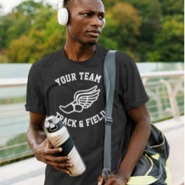 Runners Track en Field Custom Team Name of Text T-shirt