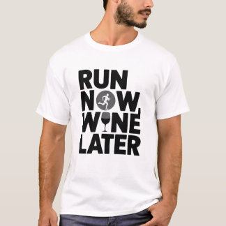 Runner's Wine Reward Fitness Design T-shirt