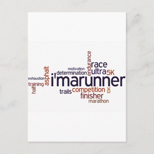 Runner's Words Briefkaart (Voorkant)