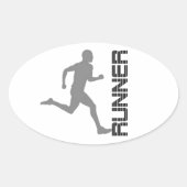 Runners Zone Oval Sticker (Voorkant)