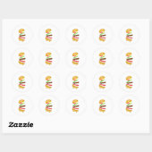 Runnin burger ronde sticker (Vel)