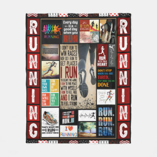 RUNNING ART Runner papa Mam Tour Fleece Deken