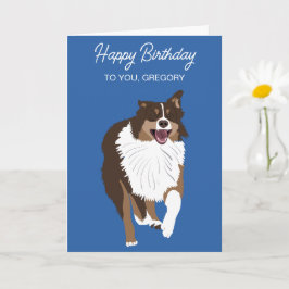 Running Australian Shepherd Aussie Hond Kaart