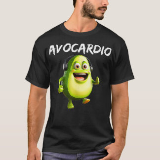 Running Avocado Radio Avocardio ultra grappige woo T-shirt