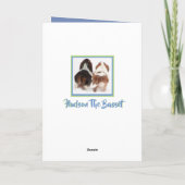 Running Basset & Deer op schattige verjaardag Kaar Kaart (Achterkant)