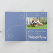 Running Basset & Deer op schattige verjaardag Kaar Kaart (Binnen)