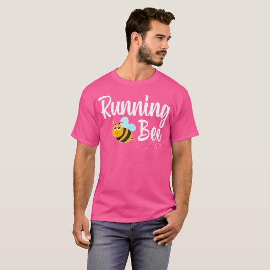 Running Bee Runner Funny Bumblebee T-shirt (Voorkant volledig)