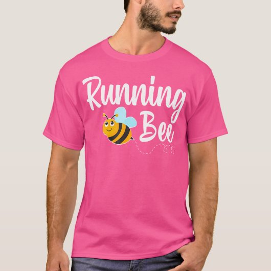 Running Bee Runner Funny Bumblebee T-shirt (Voorkant)