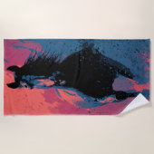 Running Black Horse Strandlaken (Voorkant)