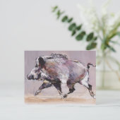 Running boar 1999 briefkaart (Staand voorkant)
