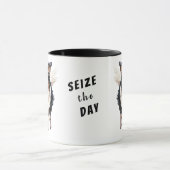 Running Border Collie Dog Grijp de dag Mok (Midden)