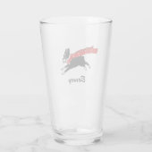 Running Boston Terrier Dragen Sjaal Gepersonalisee Glas (Achterkant)