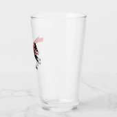 Running Boston Terrier Dragen Sjaal Gepersonalisee Glas (Links)