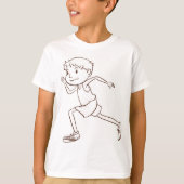 Running Boy Stick Figuur T-shirt (Voorkant)