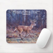 Running Buck Deer Nature Faith Proverbs Mouse Pad Muismat (Met muis)