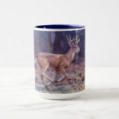 Running Buck Deer Wild Animal Art Mok Cup (Midden)