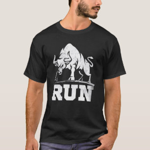 Running Bull Raging Bulls Run Bullfight Cowboys Lo T-shirt