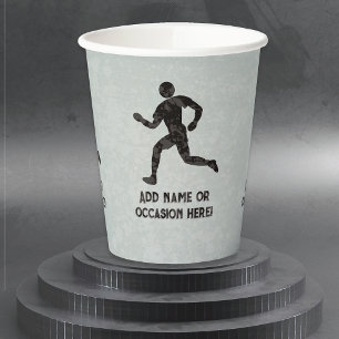 Running Champ race of fitness thema - jouw tekst o Papieren Bekers