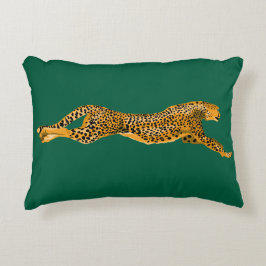 RUNNING CHEETAH THROW PILLOW ACCENT KUSSEN