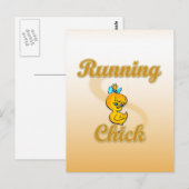 Running Chick Briefkaart (Voorkant / Achterkant)