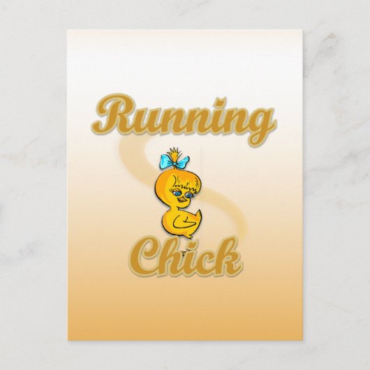 Running Chick Briefkaart (Voorkant)