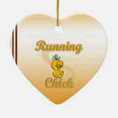 Running Chick Keramisch Ornament (Achterkant)