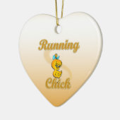 Running Chick Keramisch Ornament (Links)