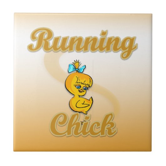 Running Chick Tegeltje (Voorkant)