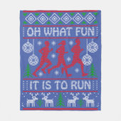 Running Christmas Gift Idea What Fun It Is To Run Fleece Deken (Voorkant)