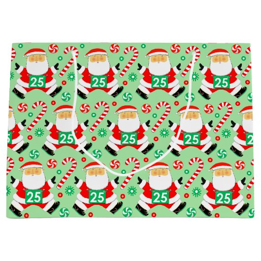 Running Christmas Holiday Grote Cadeautas (Voorkant)