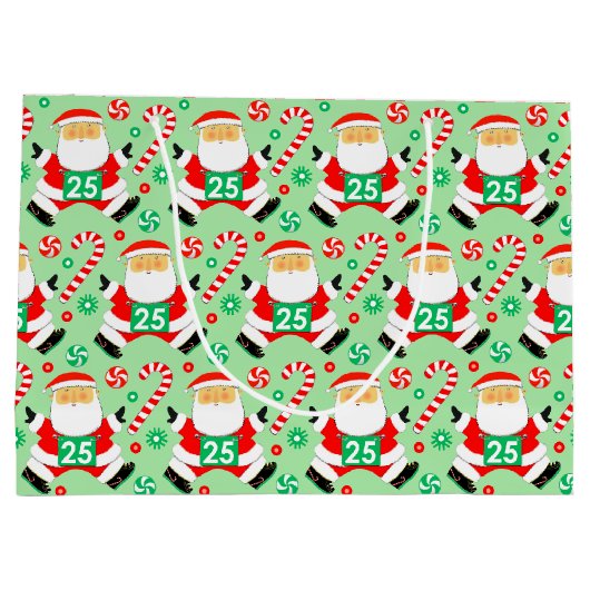 Running Christmas Holiday Grote Cadeautas (Achterkant)