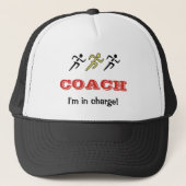 Running coach fun aangepaste naam trucker pet (Voorkant)