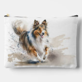 Running Collie Dog Etui (Voorkant)