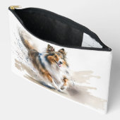 Running Collie Dog Etui (Open)