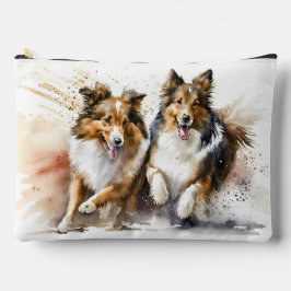 Running Collie Dogs Etui
