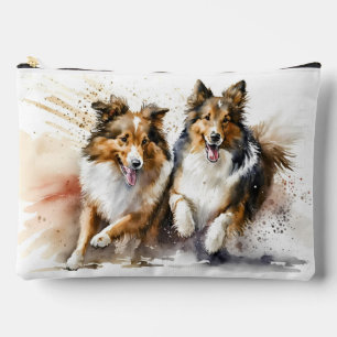 Running Collie Dogs Etui
