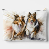Running Collie Dogs Etui (Achterkant)