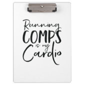 Running Comps is mijn Cardio RE klembord (Voorkant)