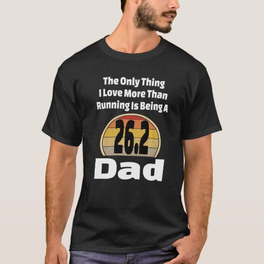Running Dad 26 2 Volledige Marathon Runner Father T-shirt (Voorkant)