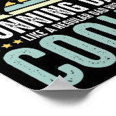 Running Dad Funny Marathon Runner Vaderdag Dis Poster (Hoek)