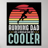 Running Dad Funny Marathon Runner Vaderdag Dis Poster (Voorkant)