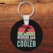 Running Dad Funny Marathon Runner Vaderdag Dis Sleutelhanger (Voorkant)