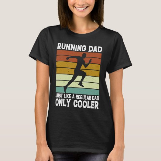 Running Dad  Marathon Runner Father's Day Coach T-shirt (Voorkant)