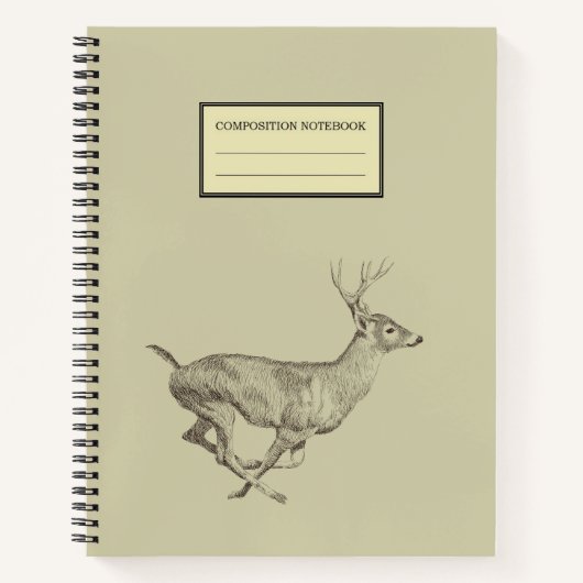 Running Deer Spiral Notitieboek (Voorkant)