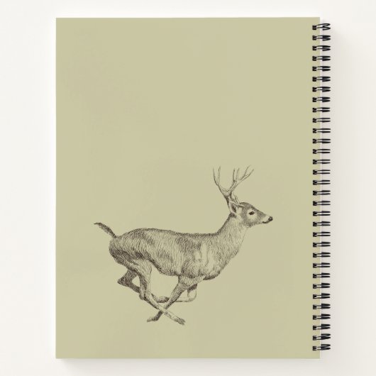 Running Deer Spiral Notitieboek (Achterkant)