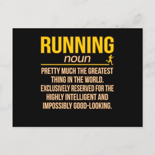 Running Definition Half Marathon Runner Fitness Gr Aankondigingskaart (Voorkant)