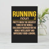 Running Definition Half Marathon Runner Fitness Gr Bedankkaart (Staand voorkant)