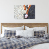 Running dog canvas afdruk (Insitu (Slaapkamer))