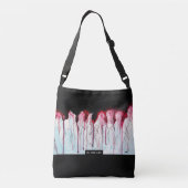 Running Drops, Abstract Art  Crossbody Tas (Achterkant)